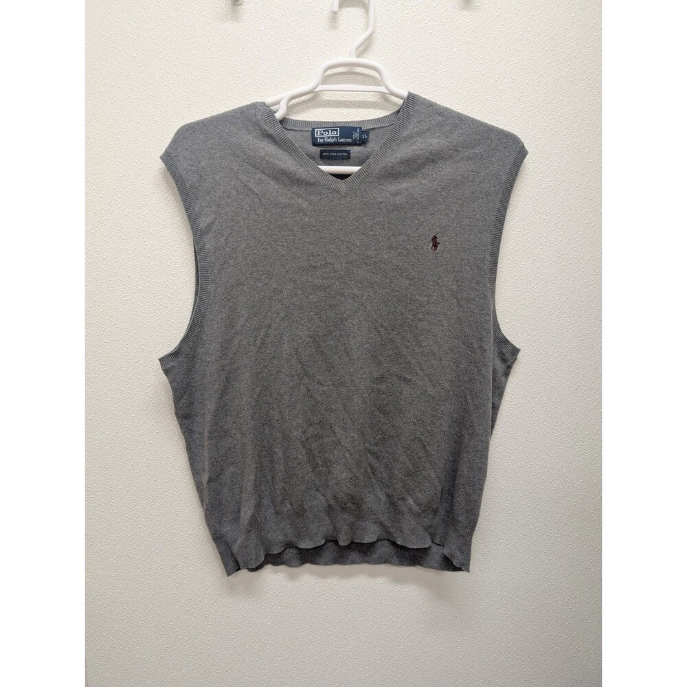 POLO RALPH LAUREN XL Sweater Vest Pima Cotton Old Money Grandpa Preppy Academia